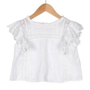 LoveShackFancy - Girls' Eyelet Sleeveless Top Size: 6